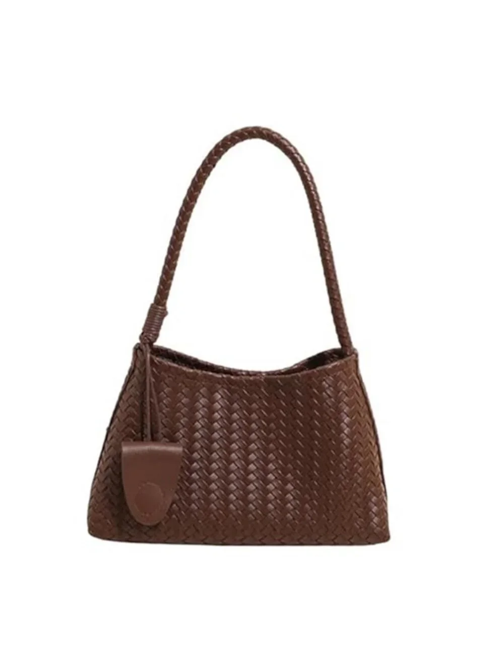 Woven Hobo Bag for Women Faux Leather Shoulder Bag Trendy Underarm Purse